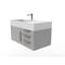Castello Usa Amazon 36" Wall Mounted Gray Vanity With White Top And Gold Handles CB-MC-36G-GLD-2056L-WH - alternate 6